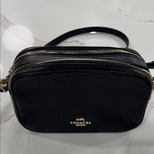 Coach Black Crossbody Bag with Gold Accents